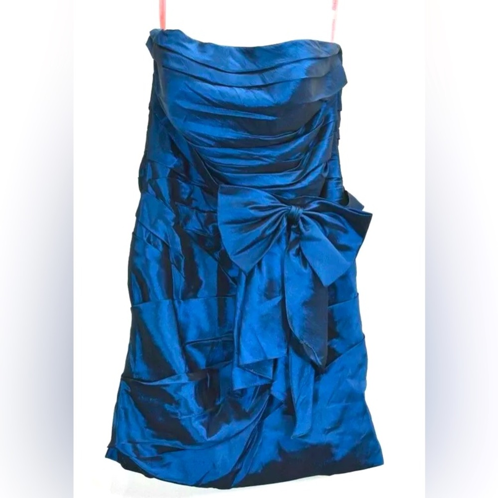 Like 🆕 Strapless Shiny Blue Events Dress - Homecoming